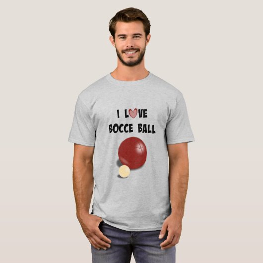 I Love Bocce Ball T-shirt (Voorkant volledig)