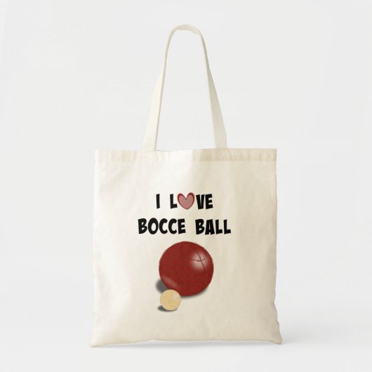 I Love Bocce Ball Tote Bag (Voorkant)