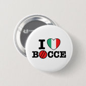 I Love Bocce Ronde Button 5,7 Cm (Voorkant /achterkant)