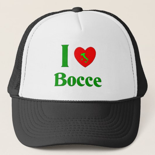 I Love Bocce Trucker Pet (Voorkant)