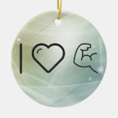 I Love Body Buildings Keramisch Ornament (Voorkant)