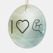 I Love Body Buildings Keramisch Ornament (Links)