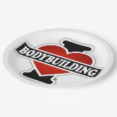 I Love Bodybuilding Papieren Bordje (Gekanteld)