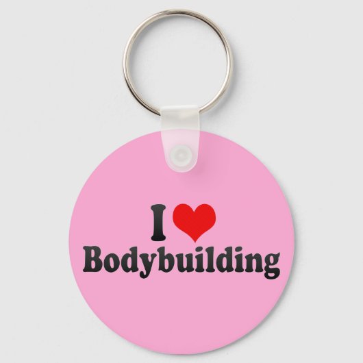 I Love Bodybuilding Sleutelhanger (Voorkant)