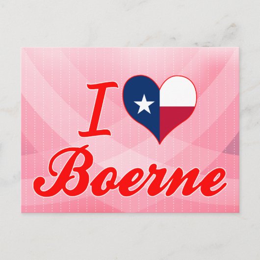 I Love Boerne, Texas Briefkaart (Voorkant)