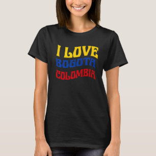 I Love Bogota Colombia Flag Map Colombiaanse Pride T-shirt