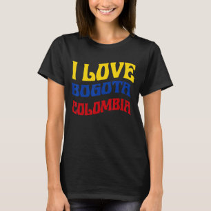 I Love Bogota Colombia Flag Map Colombiaanse Pride T-shirt