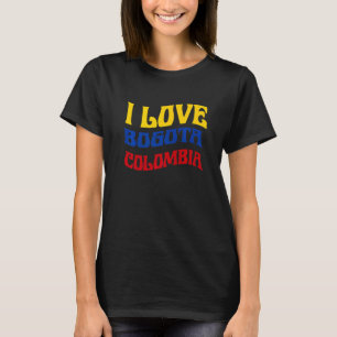 I Love Bogota Colombia Flag Map Colombiaanse Pride T-shirt