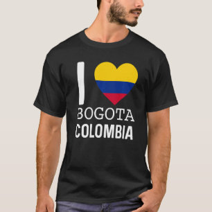 I Love Bogota Colombia Flag Map Colombiaanse Pride T-shirt