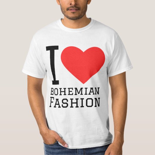 I love bohemian fashion  t-shirt (Voorkant)