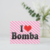 I Love Bomba Briefkaart (Staand voorkant)