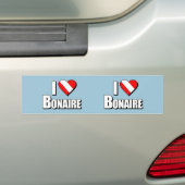 I Love Bonaire Diving Bumpersticker (Op auto)