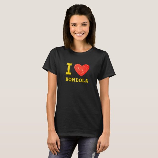I Love Bondola in Verona of the Veronese cuisine M T-shirt (Voorkant volledig)