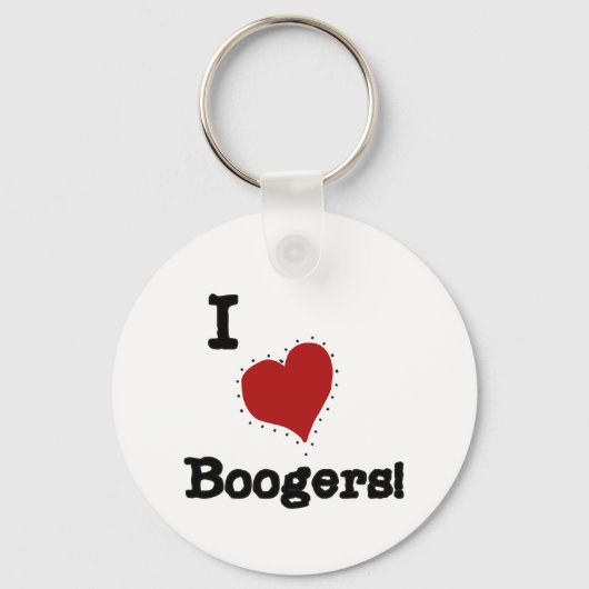 I Love Boogers Tshirts and Gifts Sleutelhanger (Voorkant)
