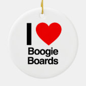 i love boogie boards keramisch ornament (Achterkant)