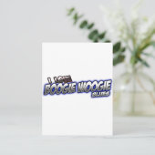 I Love Boogie Woogie BLUES Music Briefkaart (Staand voorkant)