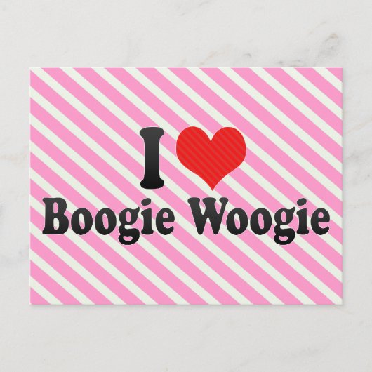 I Love Boogie Woogie Briefkaart (Voorkant)