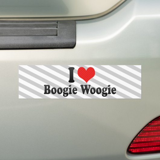 I Love Boogie Woogie Bumpersticker (Op auto)