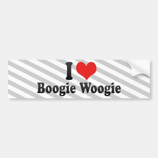 I Love Boogie Woogie Bumpersticker (Voorkant)