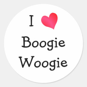I Love Boogie Woogie Ronde Sticker