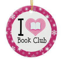 I Love Book Club Ornament