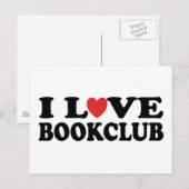 I Love Bookclub Briefkaart (Voorkant / Achterkant)