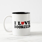 I Love Bookclub Tweekleurige Koffiemok (Links)