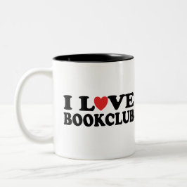 I Love Bookclub Tweekleurige Koffiemok