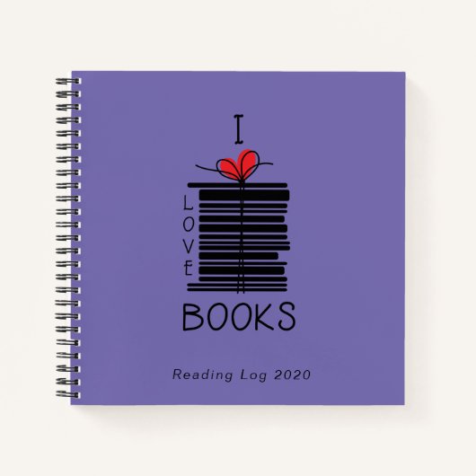 "I Love Books" 2021 Reading Log Notitieboek (Voorkant)