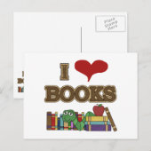 I Love Books Briefkaart (Voorkant / Achterkant)