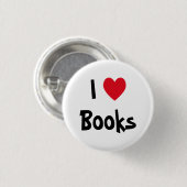 I Love Books Button (Voorkant /achterkant)