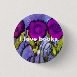 I Love Books - Heliotrope Button