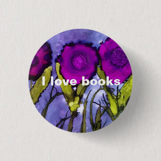 I Love Books - Heliotrope Button