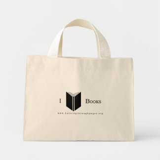 I Love Books Mini Tote Bag