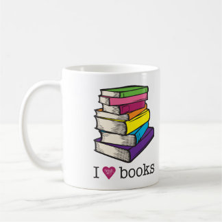 I Love Books Mok Grammatical Art Coffee Mok Giften