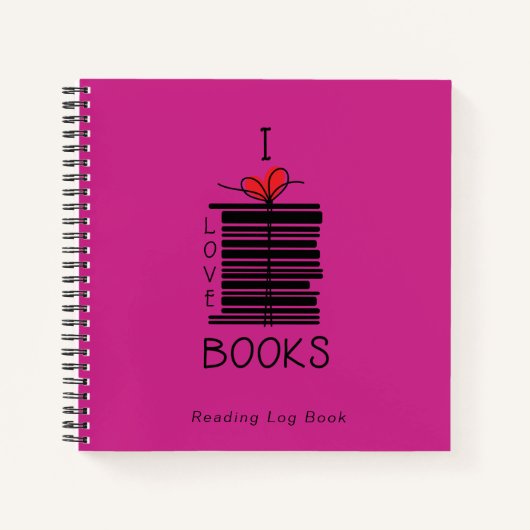 "I Love Books" Reading Log Journal Notitieboek (Voorkant)