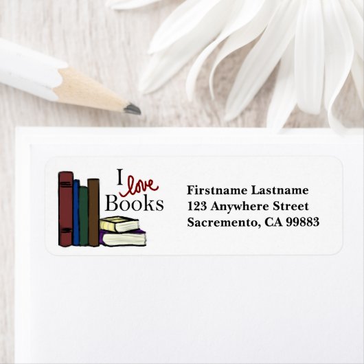 I Love Books Return Address Labels (Insitu)