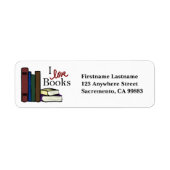 I Love Books Return Address Labels (Voorkant)