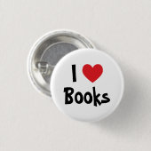 I Love Books Ronde Button 3,2 Cm (Voorkant /achterkant)