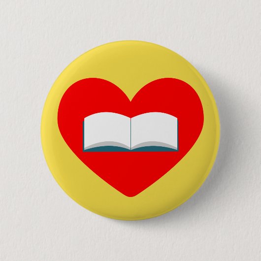 I Love Books Ronde Button 5,7 Cm (Voorkant)