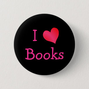 I Love Books Ronde Button 5,7 Cm