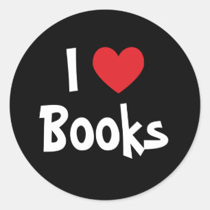 I Love Books Ronde Sticker