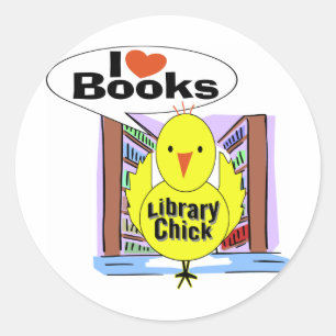 I Love Books Ronde Sticker