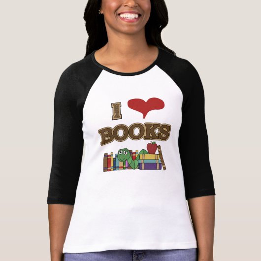 I Love Books T-shirt (Voorkant)