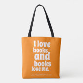 I Love Books Tas (kurkuma) (Achterkant)