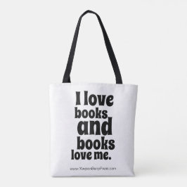I Love Books Tas (wit en zwart)