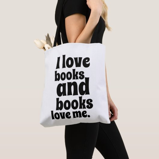 I Love Books Tas (wit en zwart) (Dichtbij)