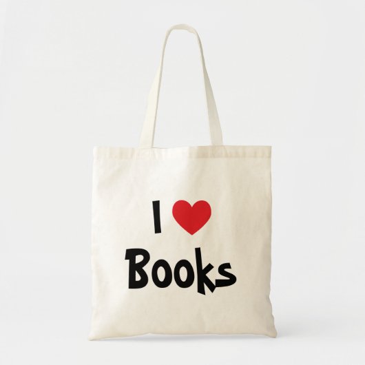 I Love Books Tote Bag (Voorkant)