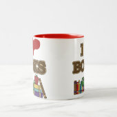 I Love Books Tweekleurige Koffiemok (Center)