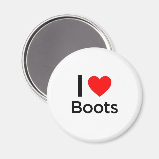 I Love Boots Magneet (Voorkant / Achterkant)